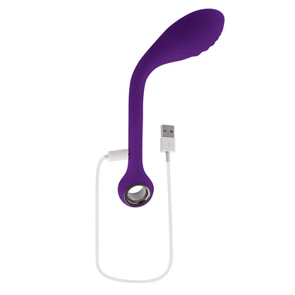 PLAYBOY SPOT ON RECHARGEABLE POSABLE SILICONE G-SPOT VIBRATOR ACAI