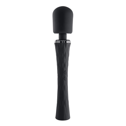 PLAYBOY ROYAL RECHARGEABLE SILICONE WAND VIBRATOR BLACK