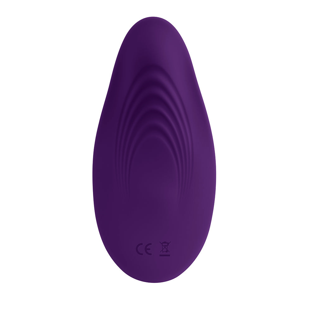 PLAYBOY OUR LITTLE SECRET RECHARGEABLE REMOTE CONTROLLED SILICONE UNDERWEAR VIBRATOR ACAI