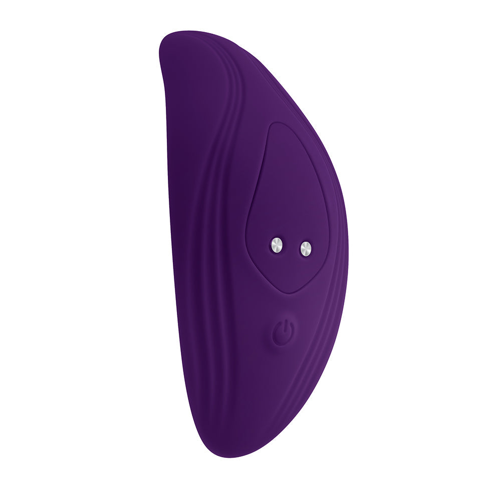 PLAYBOY OUR LITTLE SECRET RECHARGEABLE REMOTE CONTROLLED SILICONE UNDERWEAR VIBRATOR ACAI