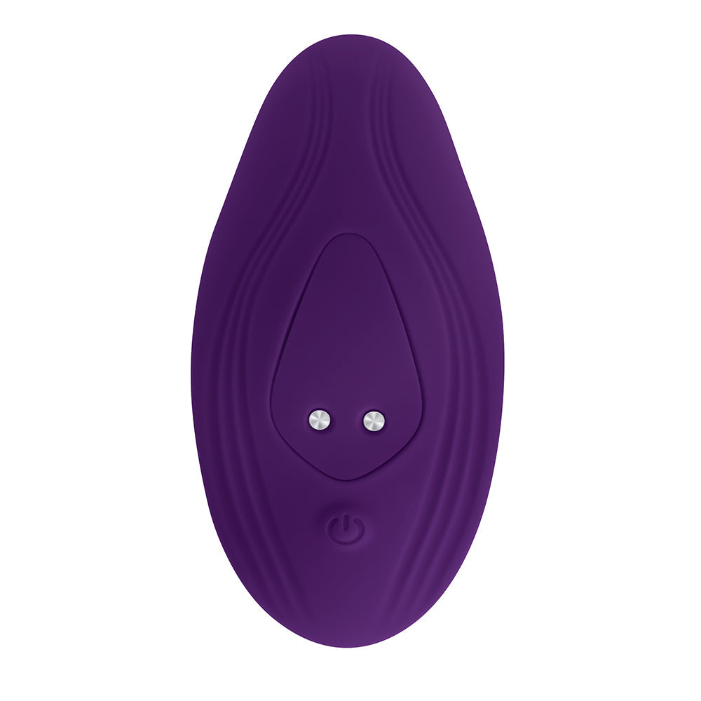 PLAYBOY OUR LITTLE SECRET RECHARGEABLE REMOTE CONTROLLED SILICONE UNDERWEAR VIBRATOR ACAI