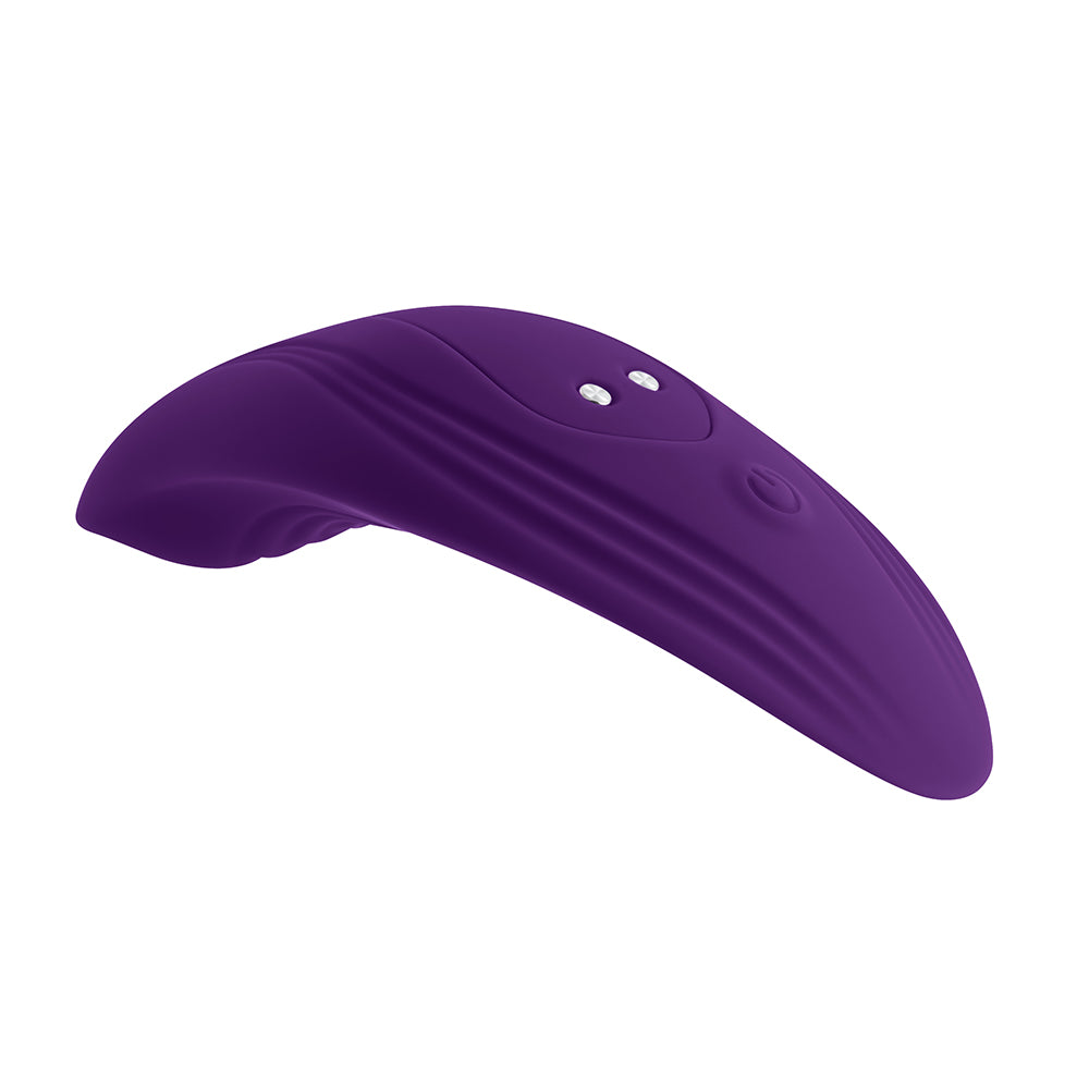 PLAYBOY OUR LITTLE SECRET RECHARGEABLE REMOTE CONTROLLED SILICONE UNDERWEAR VIBRATOR ACAI