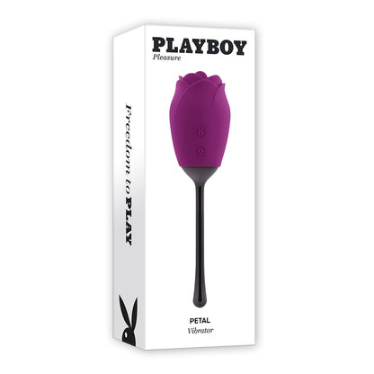 PLAYBOY - PETAL RECHARGEABLE SILICONE TONGUE FLICKING VIBRATOR WILD ASTER