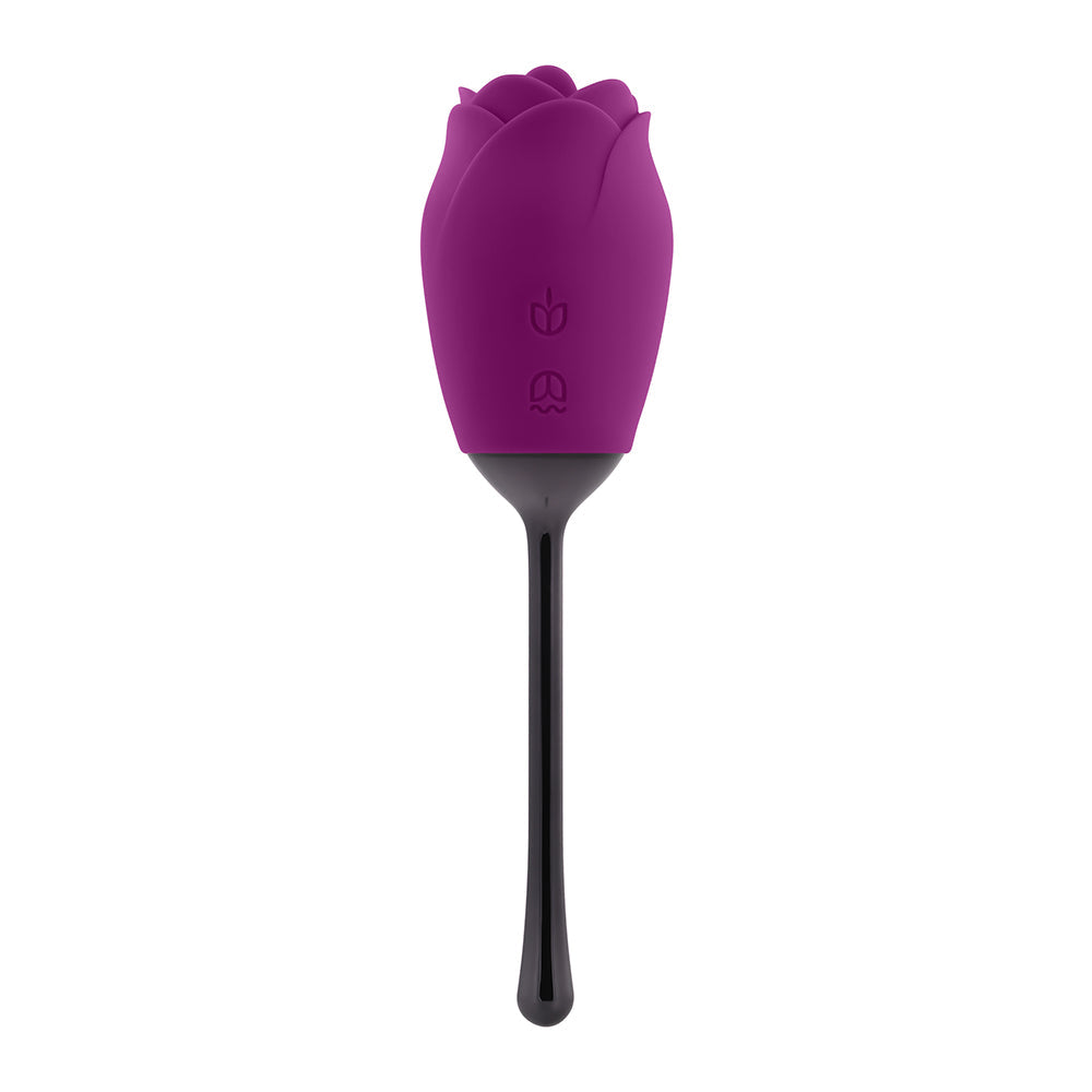 PLAYBOY - PETAL RECHARGEABLE SILICONE TONGUE FLICKING VIBRATOR WILD ASTER