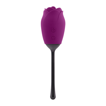 PLAYBOY - PETAL RECHARGEABLE SILICONE TONGUE FLICKING VIBRATOR WILD ASTER