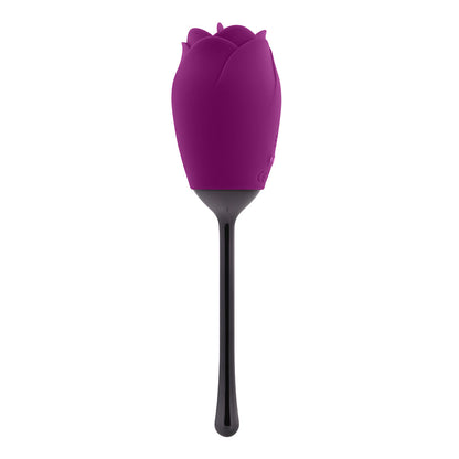 PLAYBOY - PETAL RECHARGEABLE SILICONE TONGUE FLICKING VIBRATOR WILD ASTER