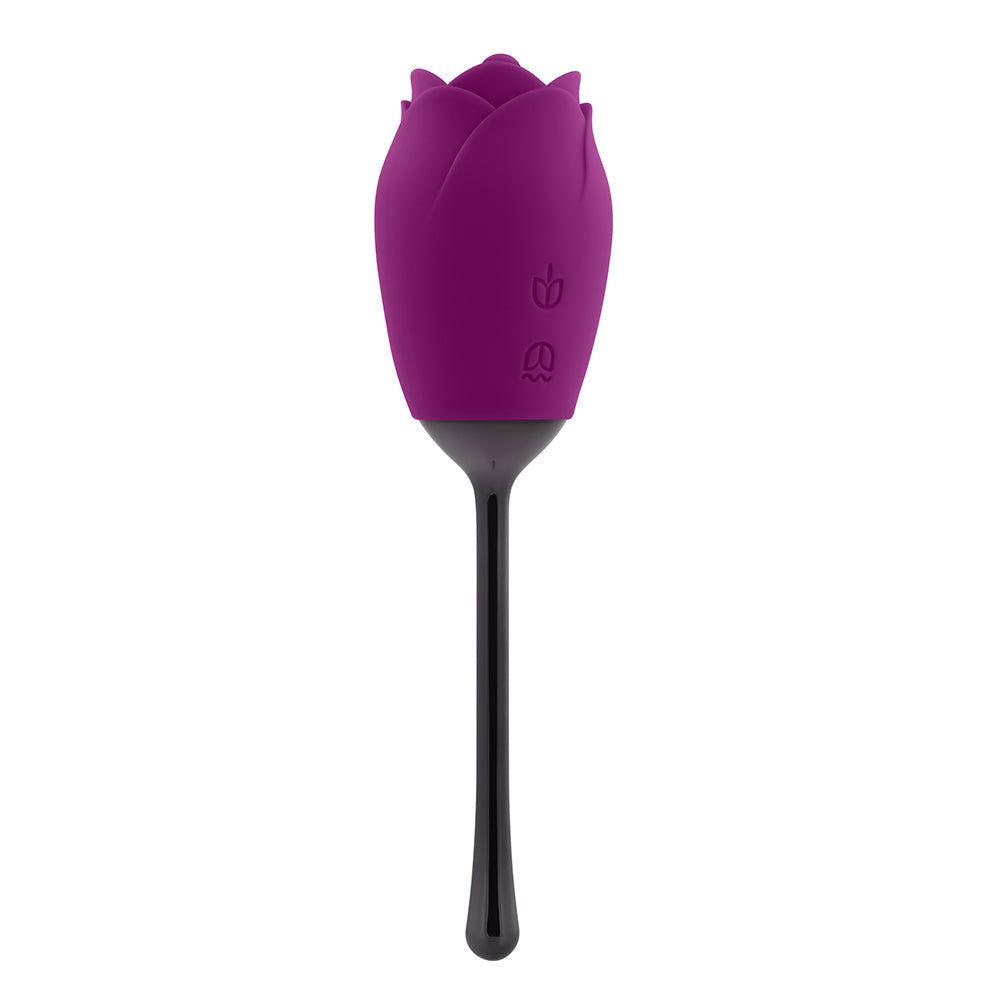 PLAYBOY - PETAL RECHARGEABLE SILICONE TONGUE FLICKING VIBRATOR WILD ASTER