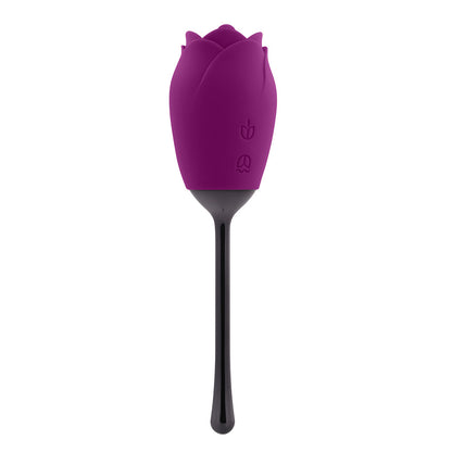 PLAYBOY - PETAL RECHARGEABLE SILICONE TONGUE FLICKING VIBRATOR WILD ASTER