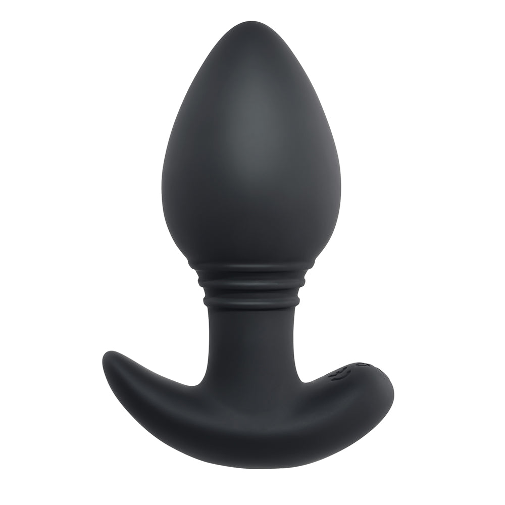PLAYBOY PLUG & PLAY RECHARGEABLE REMOTE CONTROLLED VIBRATING SILICONE ANAL PLUG NAVY