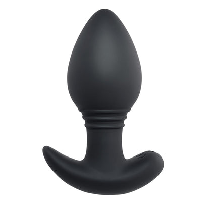 PLAYBOY PLUG & PLAY RECHARGEABLE REMOTE CONTROLLED VIBRATING SILICONE ANAL PLUG NAVY