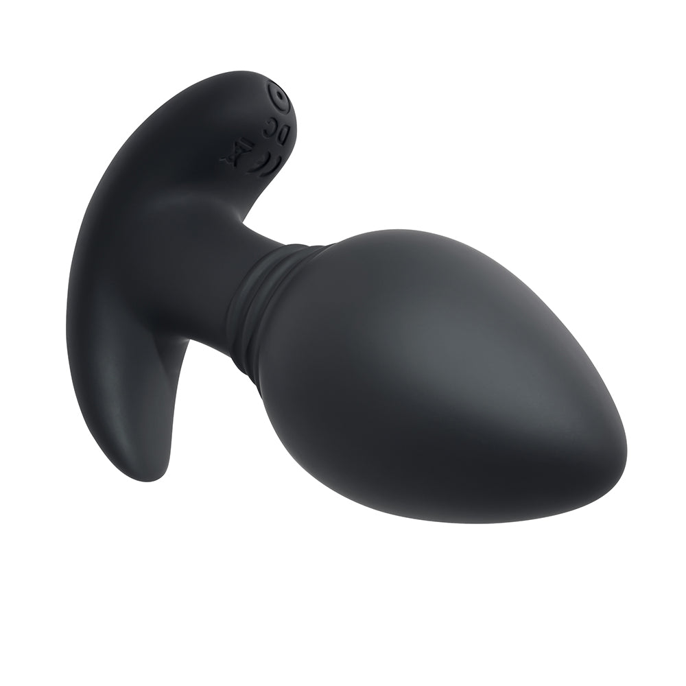 PLAYBOY PLUG & PLAY RECHARGEABLE REMOTE CONTROLLED VIBRATING SILICONE ANAL PLUG NAVY