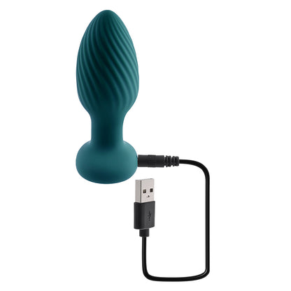 PLAYBOY SPINNING TAIL TEASER VIBRATING ROTATING ANAL PLUG SALUTE
