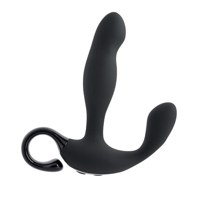 PLAYBOY - MASAJADOR DE PRÓSTATA VIBRATORIO DE SILICONA CON CONTROL REMOTO RECARGABLE NEGRO VEN AQUÍ