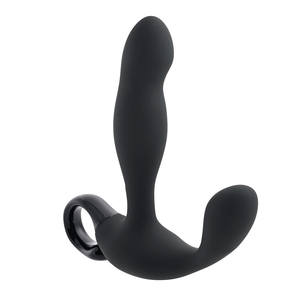 PLAYBOY - MASAJADOR DE PRÓSTATA VIBRATORIO DE SILICONA CON CONTROL REMOTO RECARGABLE NEGRO VEN AQUÍ