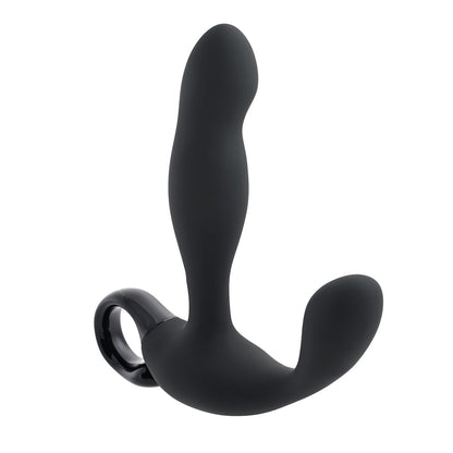 PLAYBOY - MASAJADOR DE PRÓSTATA VIBRATORIO DE SILICONA CON CONTROL REMOTO RECARGABLE NEGRO VEN AQUÍ