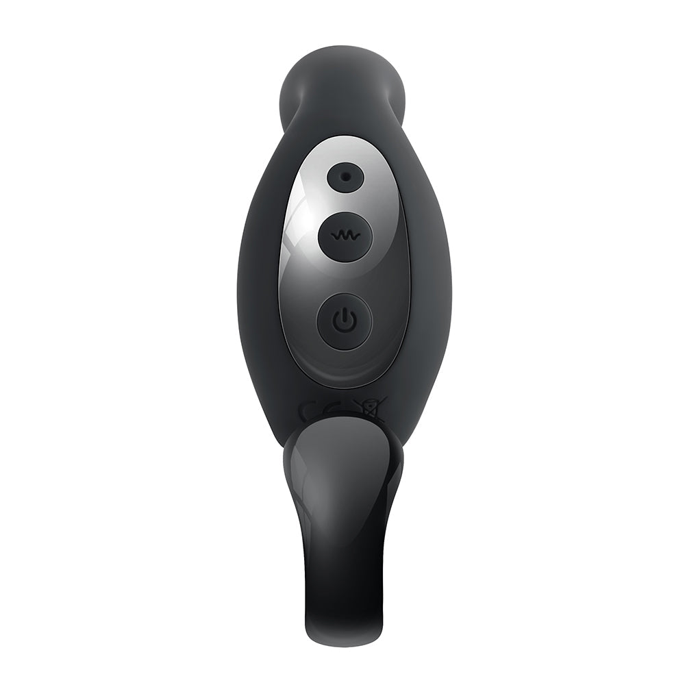 PLAYBOY COME HITHER RECHARGEABLE REMOTE CONTROLLED SILICONE VIBRATING PROSTATE MASSAGER BLACK