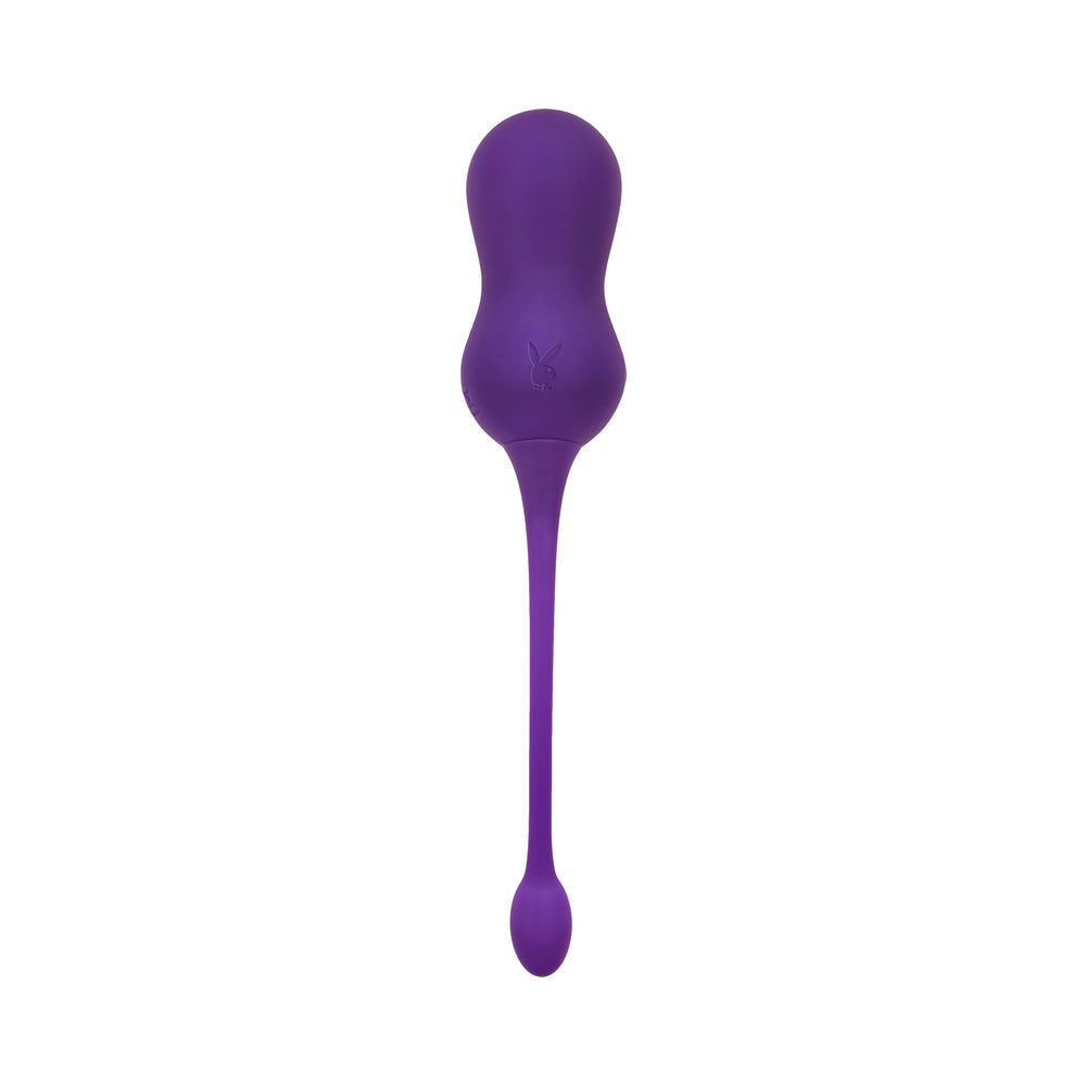 PLAYBOY - DOUBLE TIME RECHARGEABLE REMOTE CONTROLLED VIBRATING SILICONE DUAL KEGEL BALLS ACAI