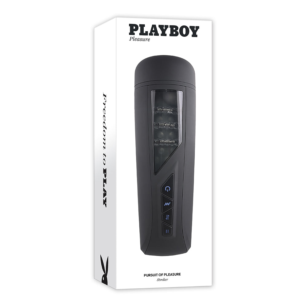 PLAYBOY PURSUIT OF PLEASURE RECHARGEABLE VIBRATING BEADED STROKER