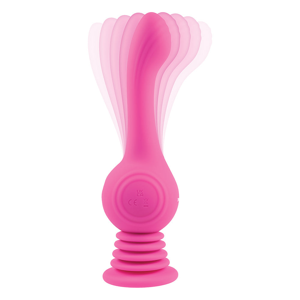 EVOLVED GYRO VIBE RECHARGEABLE GYRATING SILICONE VIBRATOR PINK