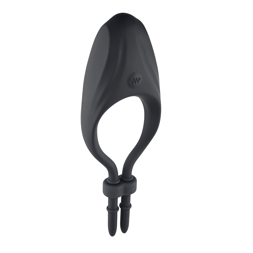 ZERO TOLERANCE PERFECT FIT RECHARGEABLE VIBRATING SILICONE LASSO COCKRING BLACK