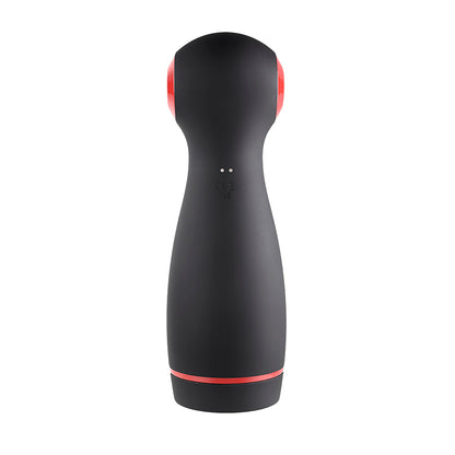 ZERO TOLERANCE TIGHT SQUEEZE RECHARGEABLE VIBRATING SQUEEZING TALKING STROKER TPE BLACK/RED