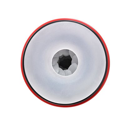 ZERO TOLERANCE TIGHT SQUEEZE RECHARGEABLE VIBRATING SQUEEZING TALKING STROKER TPE BLACK/RED