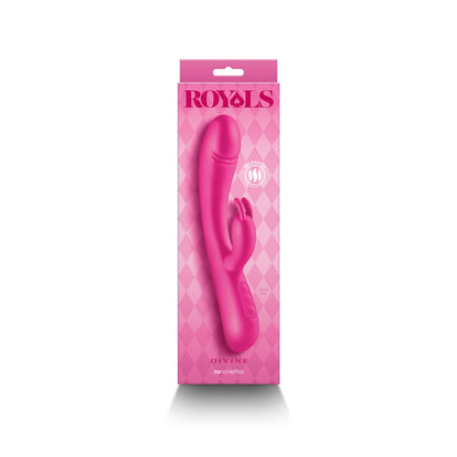 NS NOVELTIES - ROYALS DIVINE WARMING RABBIT VIBRATOR METALLIC PINK