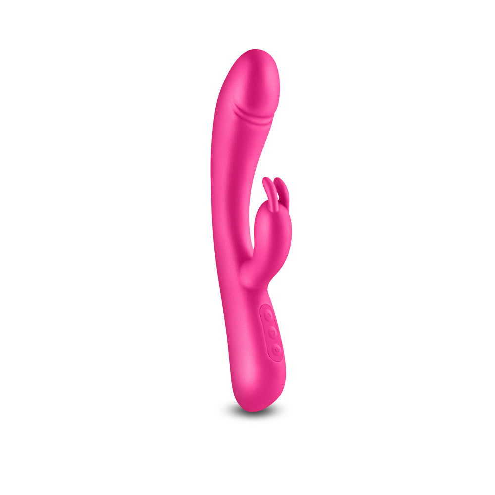 NS NOVELTIES - ROYALS DIVINE WARMING RABBIT VIBRATOR METALLIC PINK