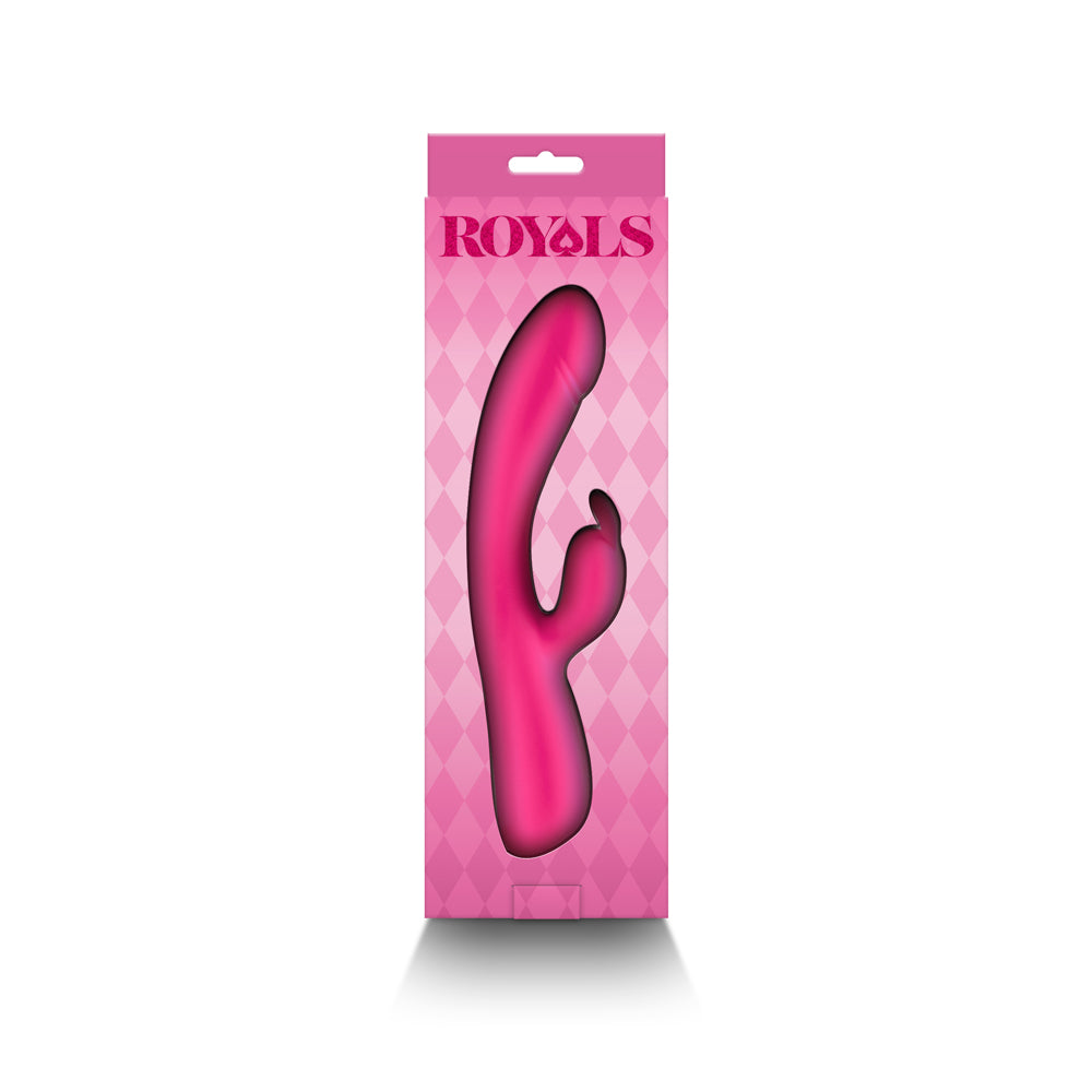 NS NOVELTIES - ROYALS DIVINE WARMING RABBIT VIBRATOR METALLIC PINK