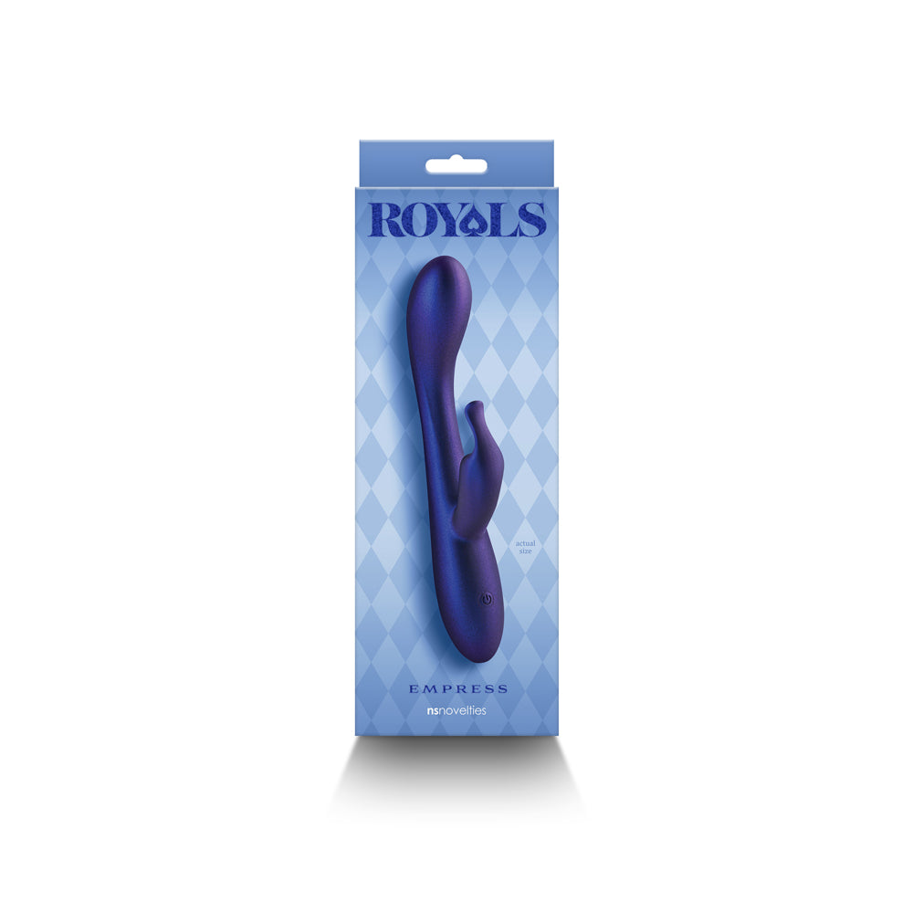 ROYALS EMPRESS RABBIT VIBRATOR METALLIC BLUE