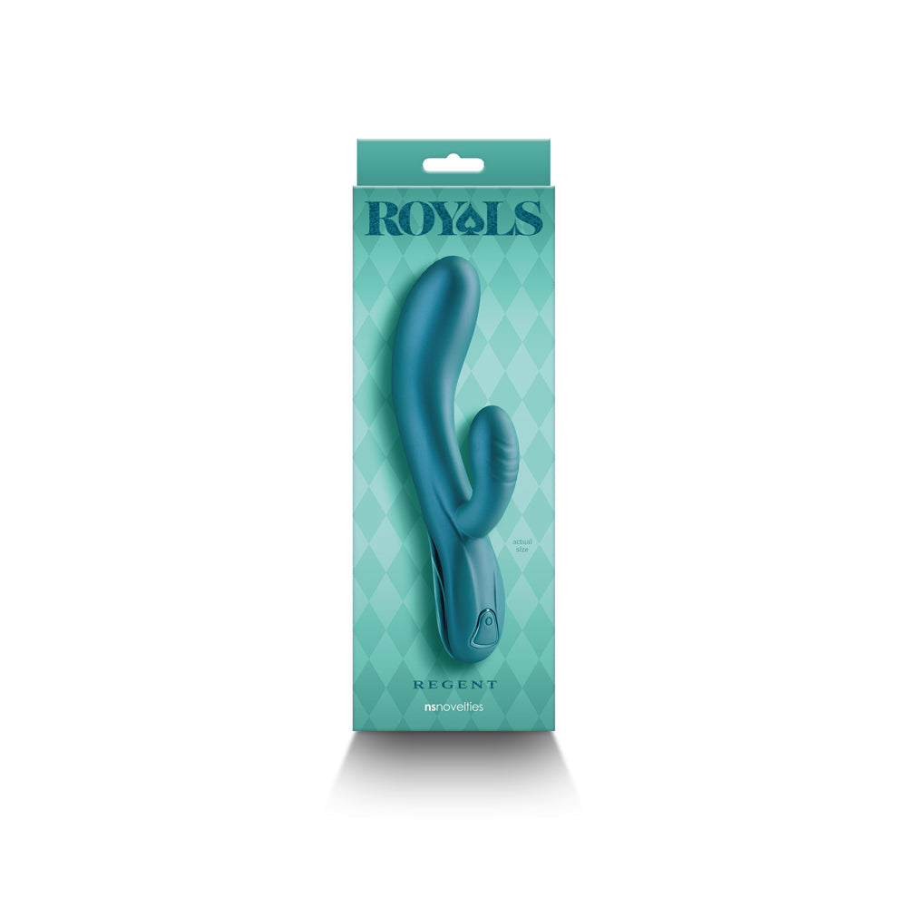NS NOVELTIES - ROYALS REGENT RABBIT VIBRATOR METALLIC GREEN