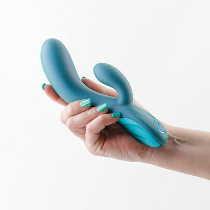 NS NOVELTIES - ROYALS REGENT RABBIT VIBRATOR METALLIC GREEN