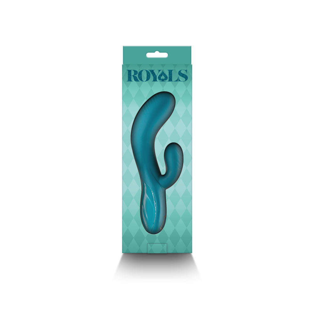 NS NOVELTIES - ROYALS REGENT RABBIT VIBRATOR METALLIC GREEN
