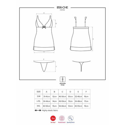 OBSESSIVE - 856-CHE-1 CHEMISE AND THONG
