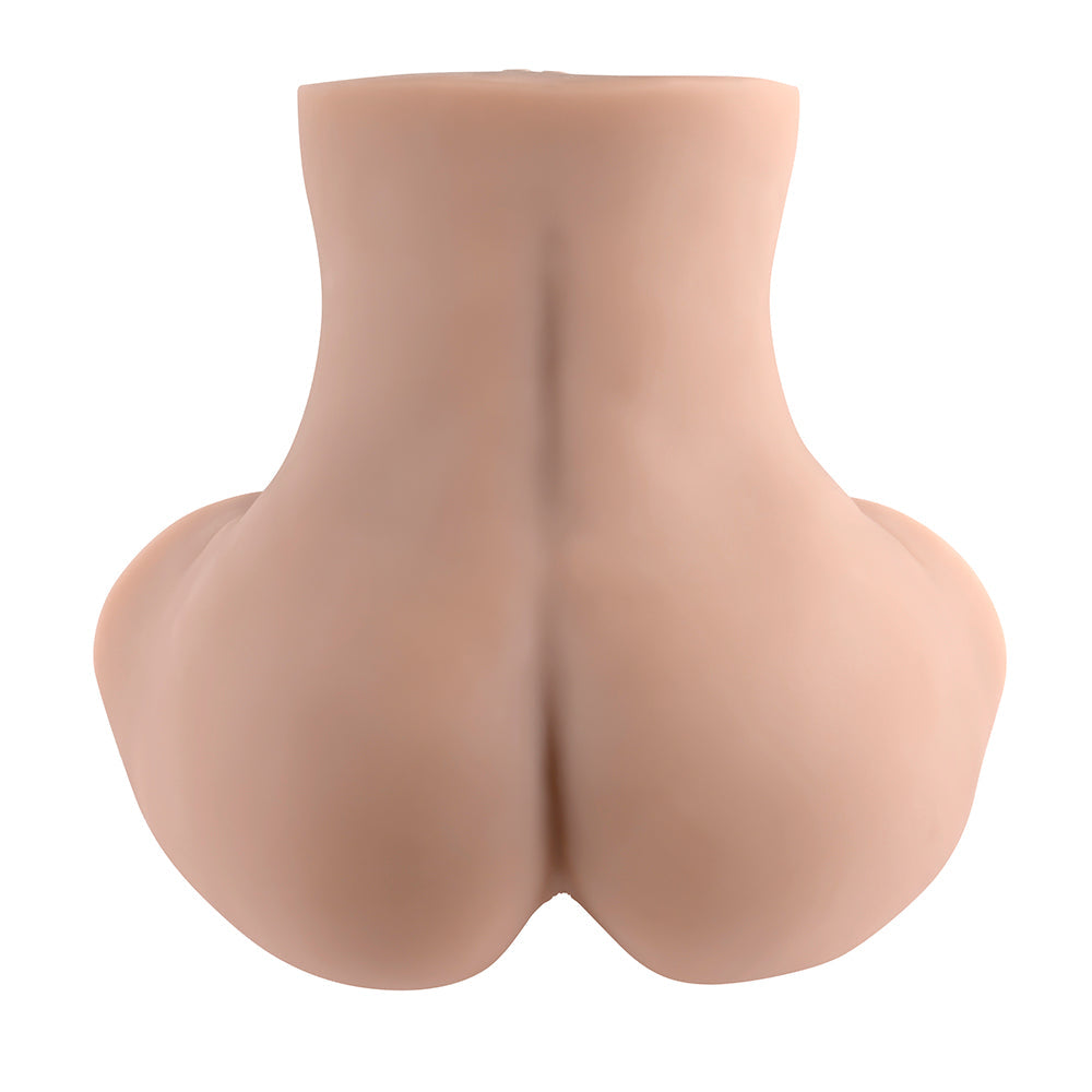 ZERO TOLERANCE REAR BEAUTY RECHARGEABLE REMOTE CONTROLLED VIBRATING SUCKING DUAL ENTRY MASTURBATOR TPE LIGHT