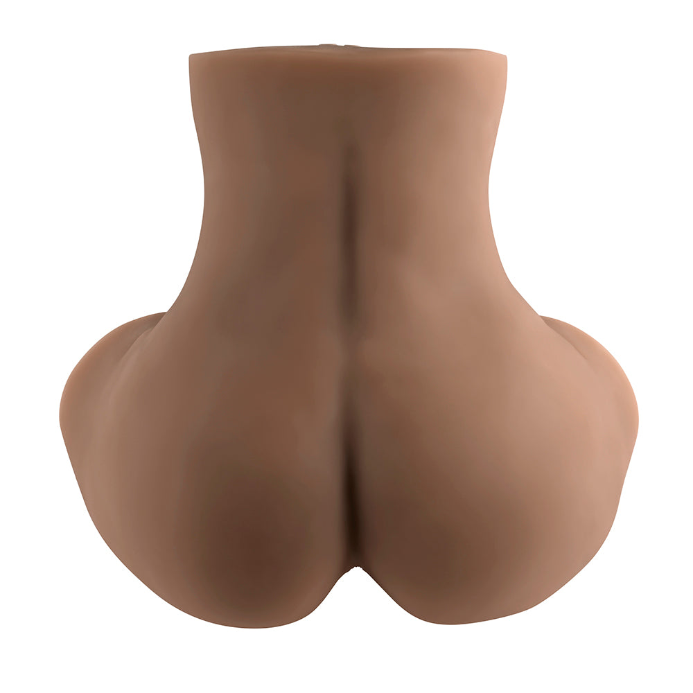 ZERO TOLERANCE REAR BEAUTY RECHARGEABLE REMOTE CONTROLLED VIBRATING SUCKING DUAL ENTRY MASTURBATOR TPE DARK