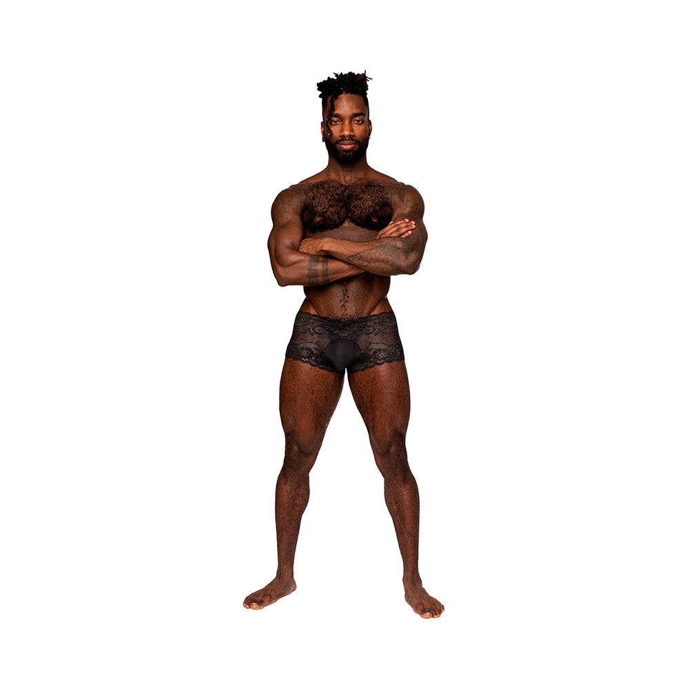 MALE POWER - SASSY LACE MINI SHORT SHEER POUCH