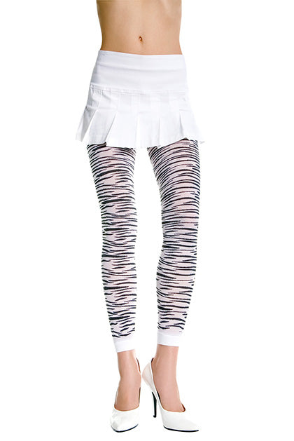 MUSIC LEGS - MEDIAS CON ESTAMPADO DE CEBRA BLANCO/NEGRO