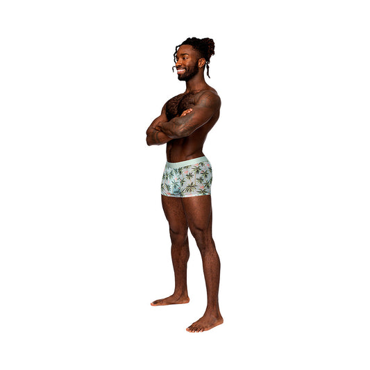 MALE POWER - SHEER PRINTS SEAMLESS SHEER SHORT FLAMINGO S