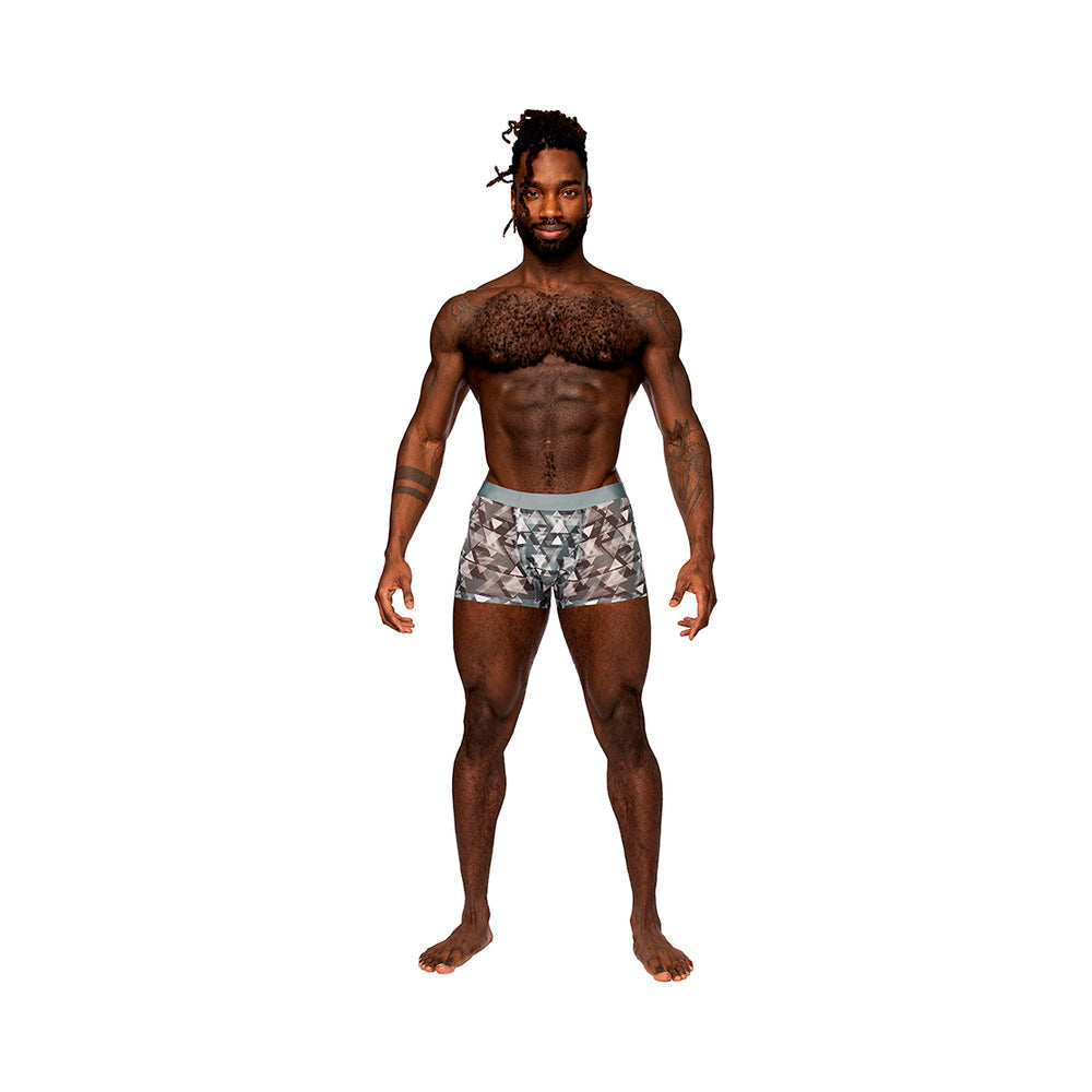 MALE POWER - SHEER PRINTS SEAMLESS SHEER SHORT OPTICAL L