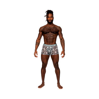 MALE POWER - SHEER PRINTS SEAMLESS SHEER SHORT OPTICAL L
