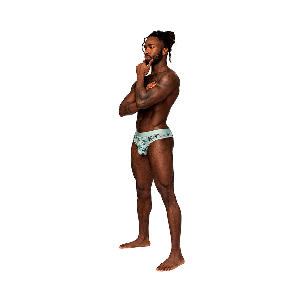 MALE POWER - SHEER PRINTS SHEER THONG FLAMINGO S/M