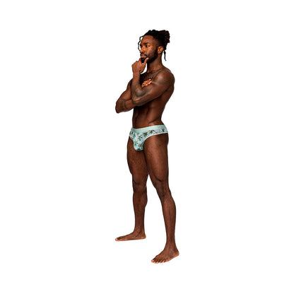 MALE POWER - SHEER PRINTS SHEER THONG FLAMINGO S/M