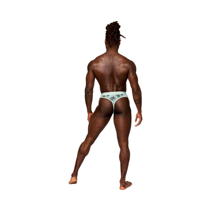 MALE POWER - SHEER PRINTS SHEER THONG FLAMINGO S/M