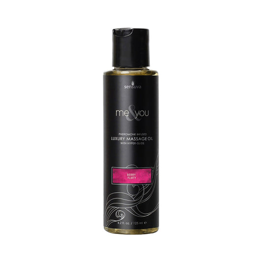 SENSUVA - ME & YOU PHEROMONE-INFUSED MASSAGE OIL BERRY FLIRTY 4.2 OZ.