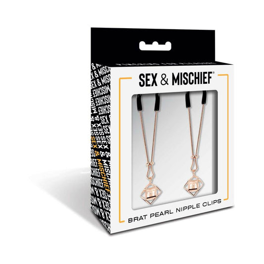 SPORTSHEETS - SEX & MISCHIEF BRAT PEARL NIPPLE JEWELRY
