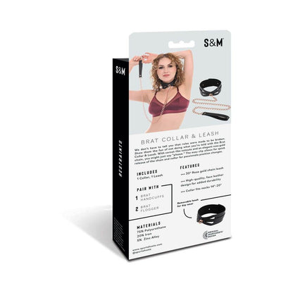 SPORTSHEETS SEX & MISCHIEF BRAT COLLAR & LEASH