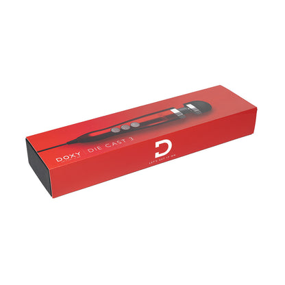 DOXY DIE CAST 3 COMPACT WAND VIBRATOR CANDY RED