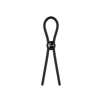 NEXUS - ANNEAU PÉNIEN RÉGLABLE EN SILICONE FORGE LASSO NOIR