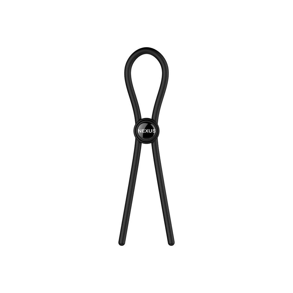 NEXUS - FORGE ADJUSTABLE SILICONE LASSO COCKRING BLACK